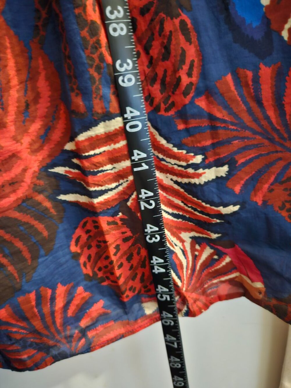 Farm Rio Bold Tropical Print V-Neck Maxi Dress - Red & Blue - Picture 12 of 12